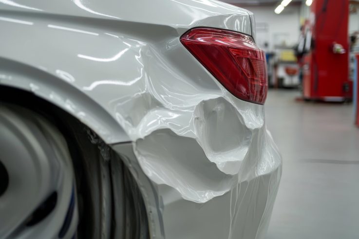 wgniecenie w karoserii samochodu